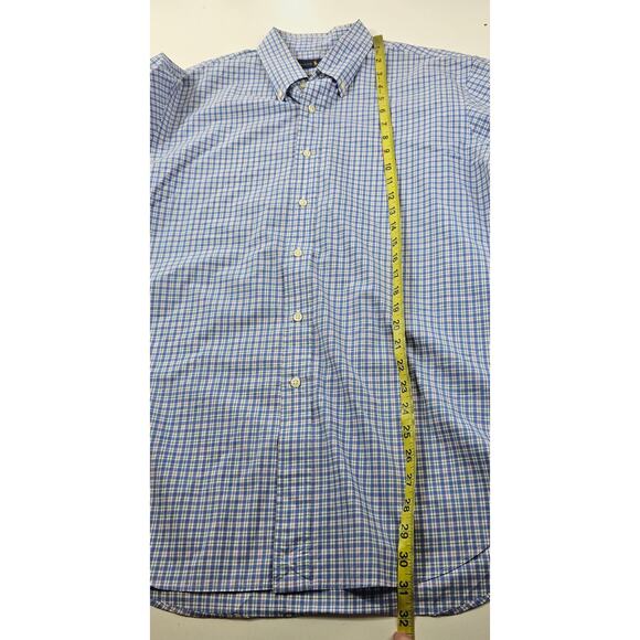 Ralph lauren preppy long sleeve button up blue pink check XL EUC career casual - Picture 5 of 6